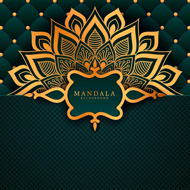 Luxury mandala background with golden arabesque pattern