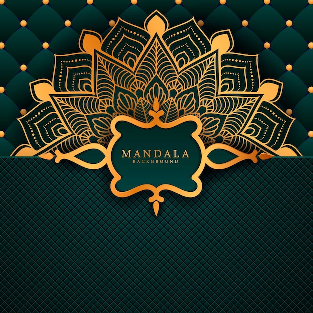 Luxury mandala background with golden arabesque pattern a