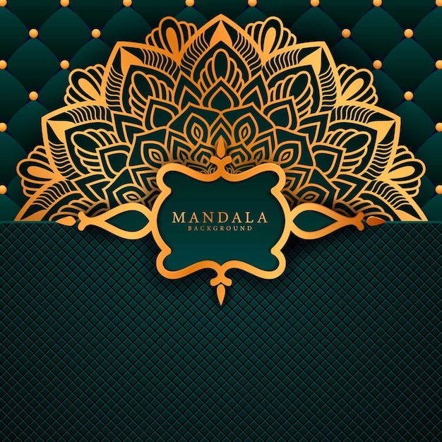 Luxury mandala background with golden arabesque pattern a