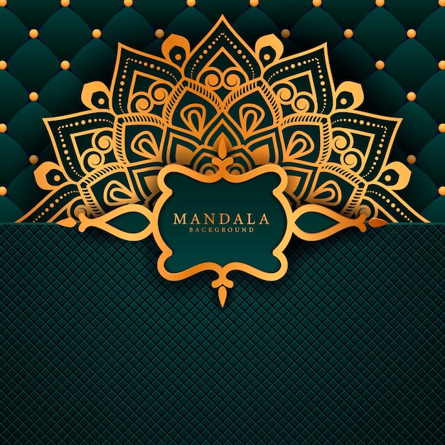 Luxury mandala background with golden arabesque pattern a