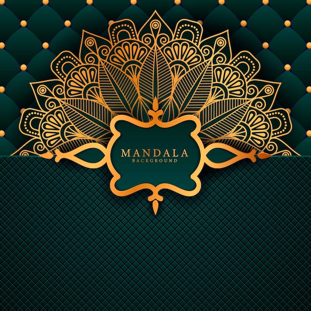 Luxury mandala background with golden arabesque pattern a