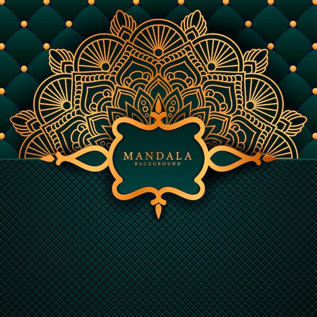 Luxury mandala background with golden arabesque pattern a