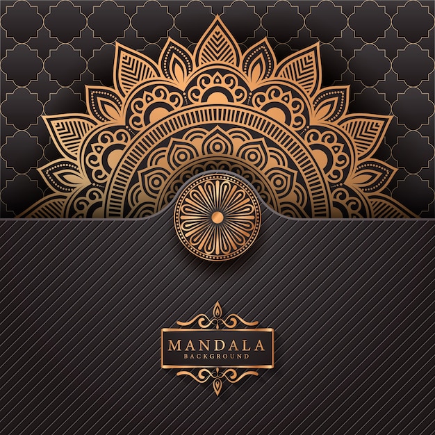 Luxury mandala background with golden arabesque pattern