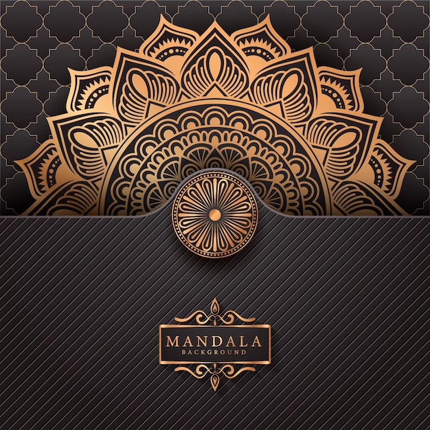 Luxury mandala background with golden arabesque pattern