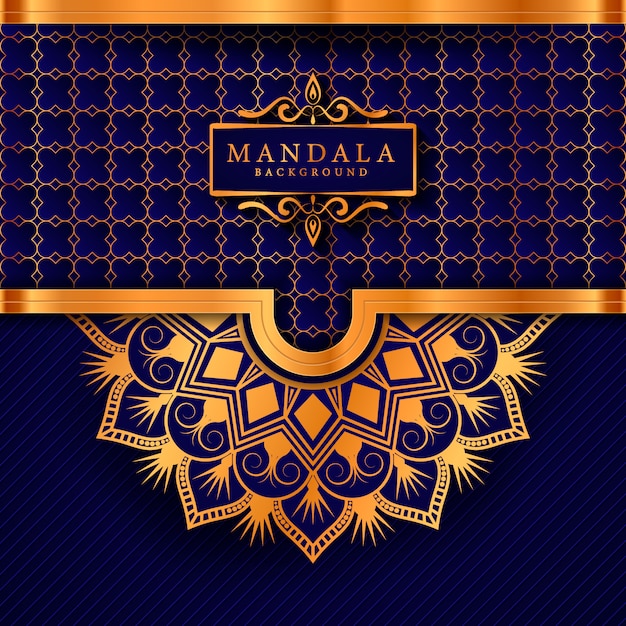 Luxury mandala background with golden arabesque pattern