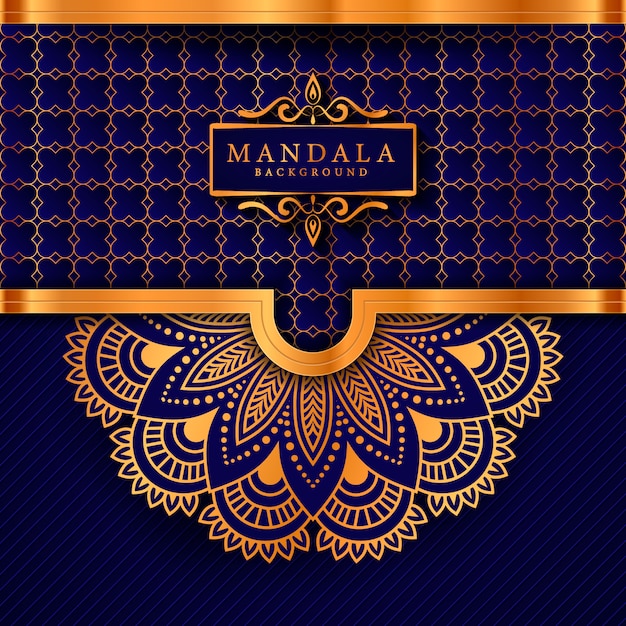 Luxury mandala background with golden arabesque pattern