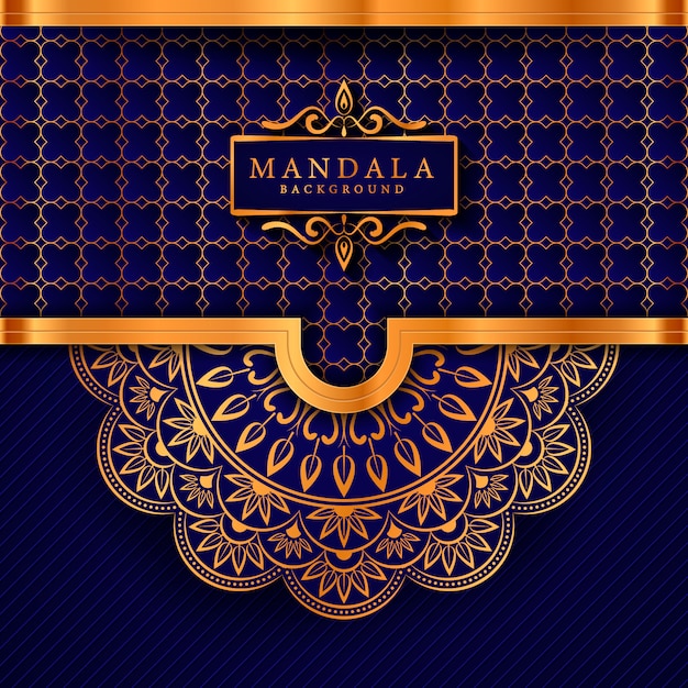 Luxury mandala background with golden arabesque pattern