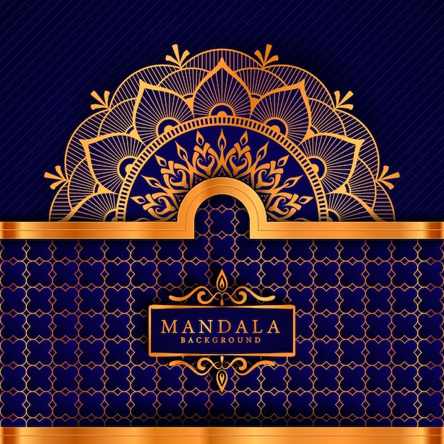 Luxury mandala background with golden arabesque pattern