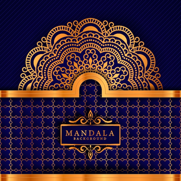 Luxury mandala background with golden arabesque pattern