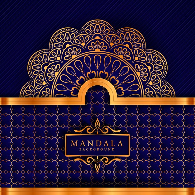 Luxury mandala background with golden arabesque pattern