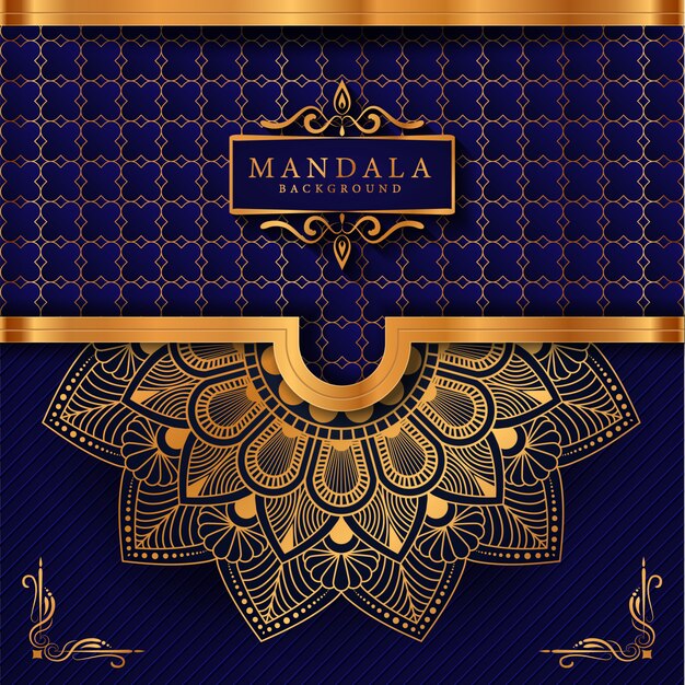 Luxury mandala background with golden arabesque pattern