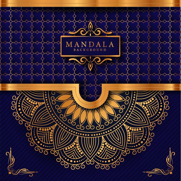 Luxury mandala background with golden arabesque pattern