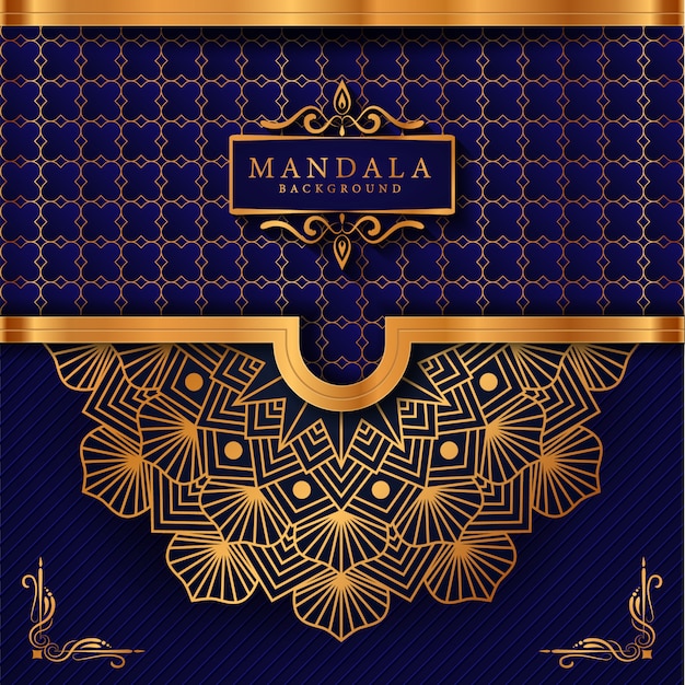 Luxury mandala background with golden arabesque pattern
