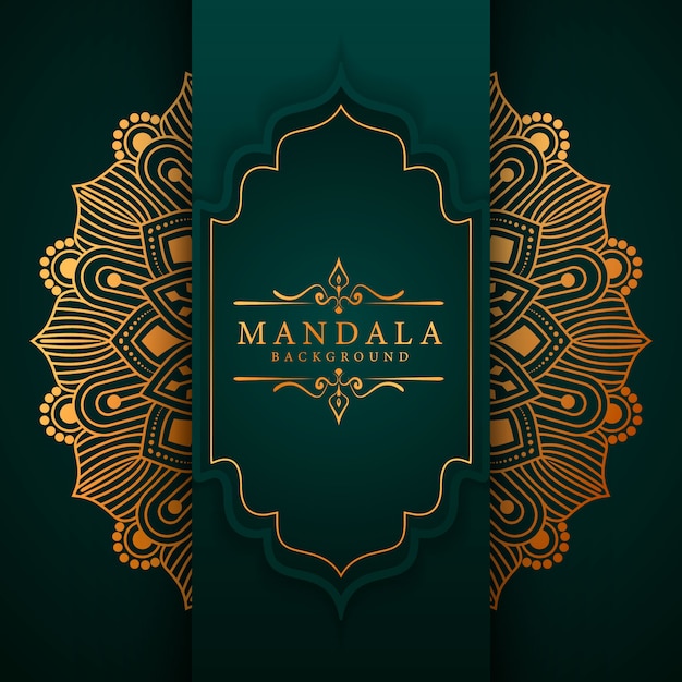 Luxury mandala background with golden arabesque pattern