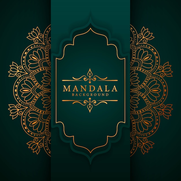 Luxury mandala background with golden arabesque pattern