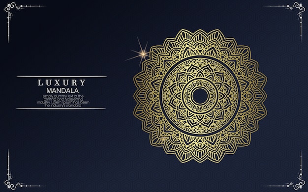 Luxury mandala background with golden arabesque pattern