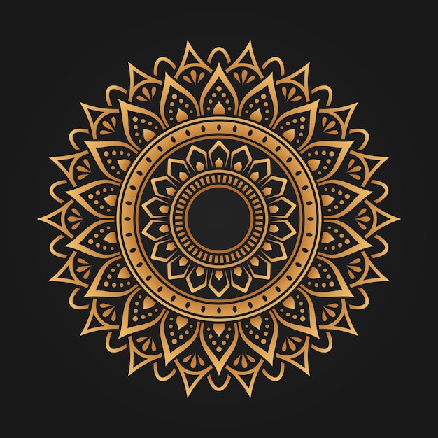 Luxury mandala background with golden arabesque pattern