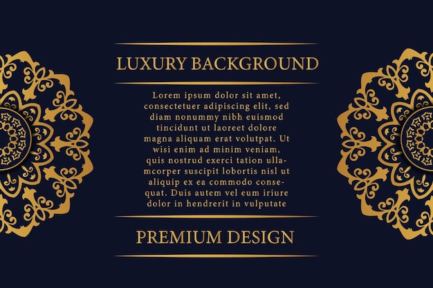 Luxury mandala background with golden arabesque pattern