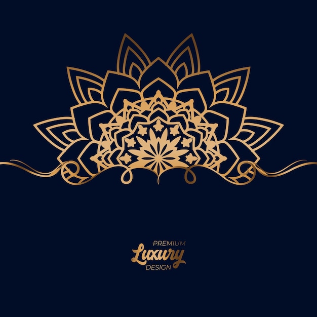 Luxury mandala background with golden arabesque pattern