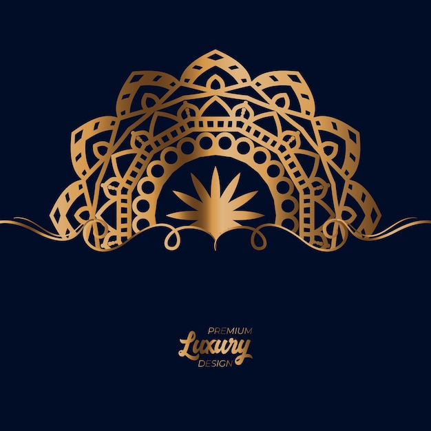 Luxury mandala background with golden arabesque pattern