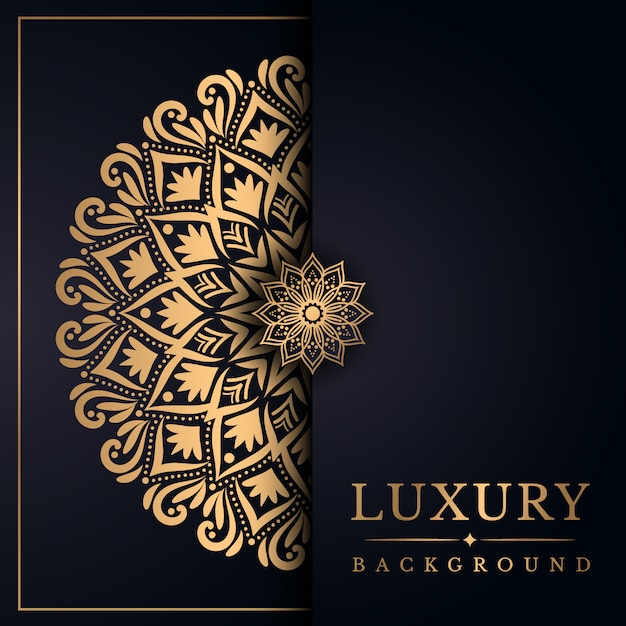 Luxury mandala background with golden arabesque style