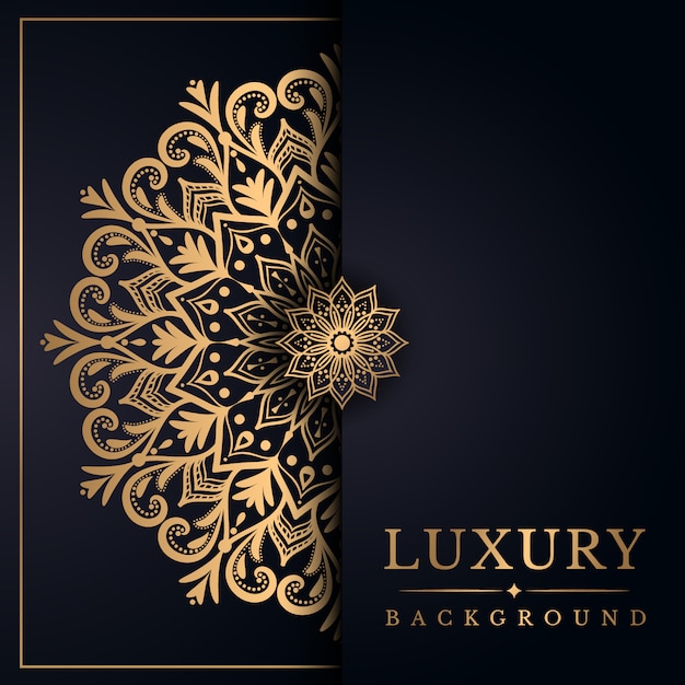 Luxury mandala background with golden arabesque style