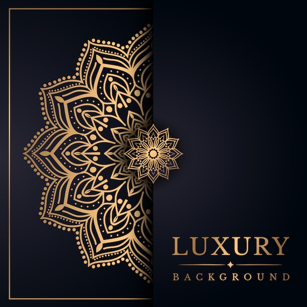 Luxury mandala background with golden arabesque style