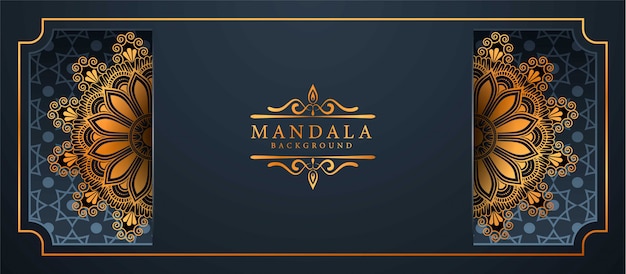 Luxury mandala background with golden arabesque