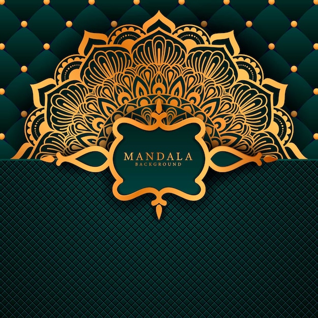 Luxury mandala background with golden arabesque 