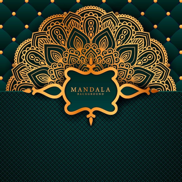 Luxury mandala background with golden arabesque