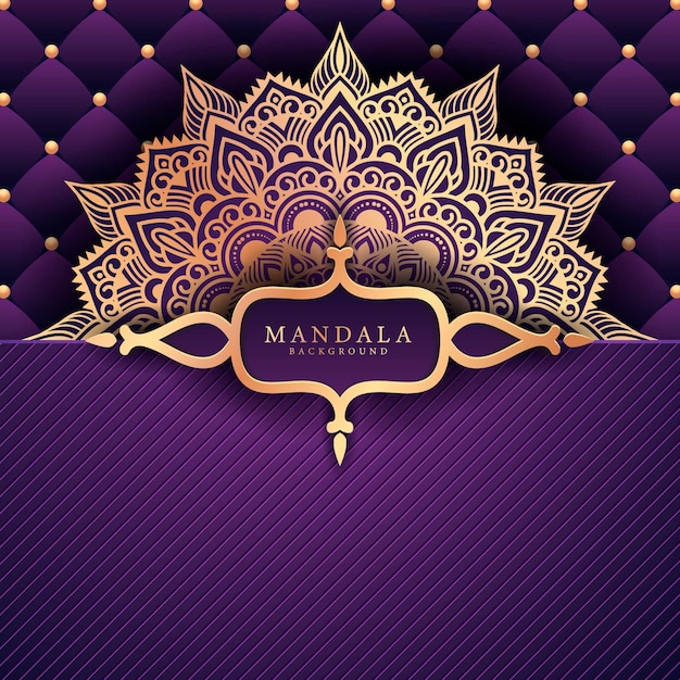 Luxury mandala background with golden arabesque 