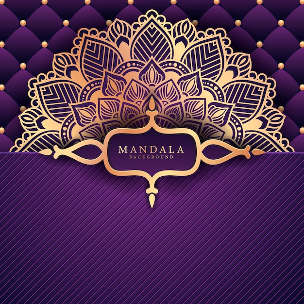 Luxury mandala background with golden arabesque 