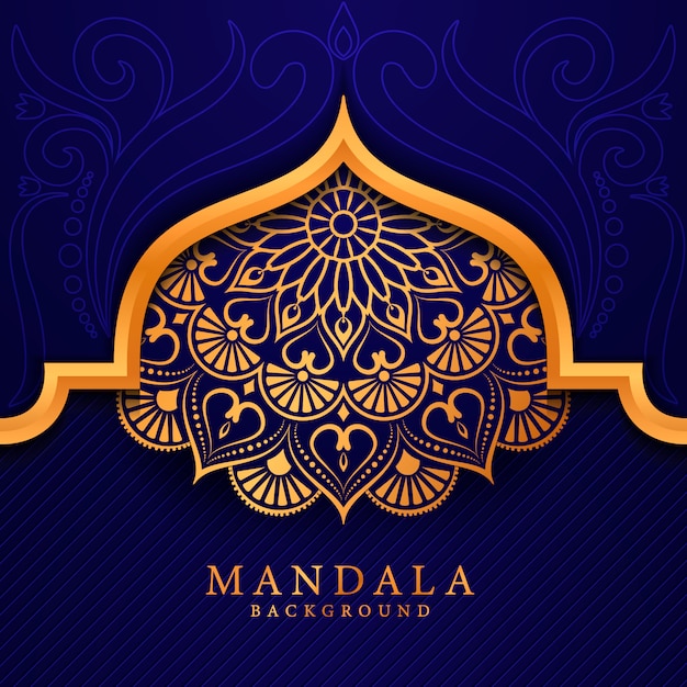 Luxury mandala background with golden arabesque 