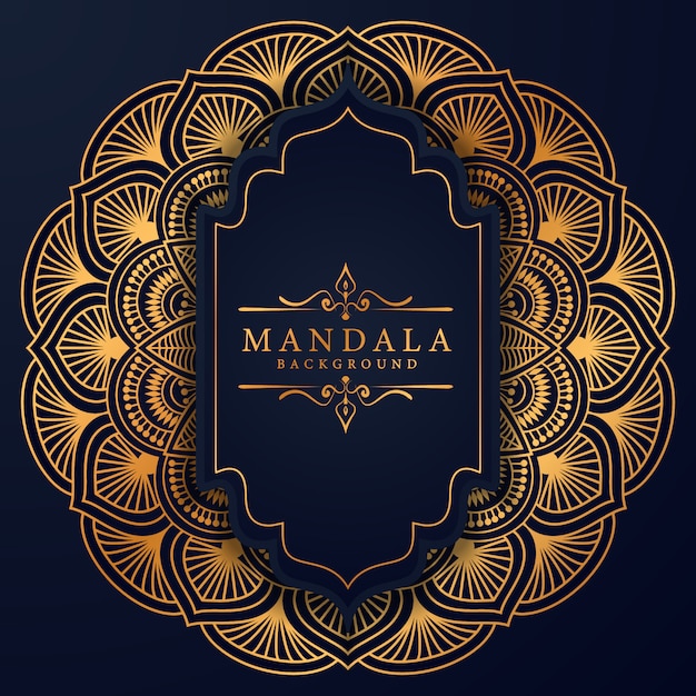 Luxury mandala background with golden arabesque 