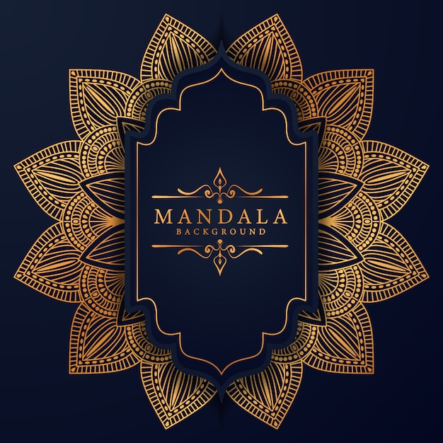 Luxury mandala background with golden arabesque