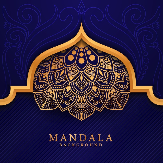 Luxury mandala background with golden arabesque 