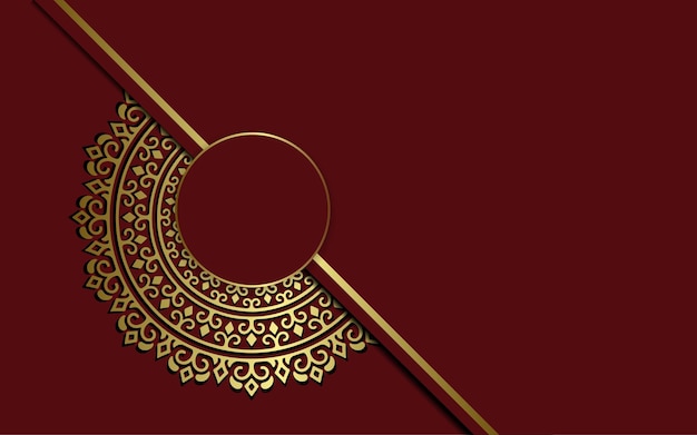 Vector luxury mandala background with golden arabesque