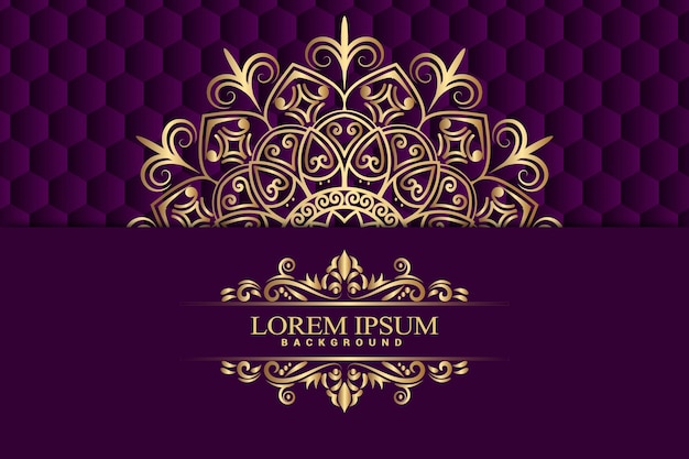 Luxury mandala background with golden color Premium Vector