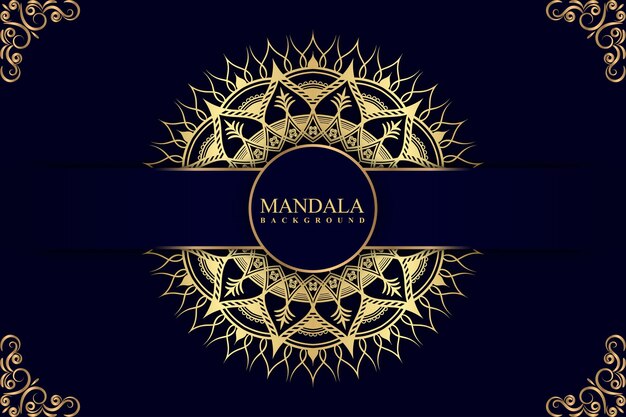 Luxury mandala background with golden color Premium VectorxDxA