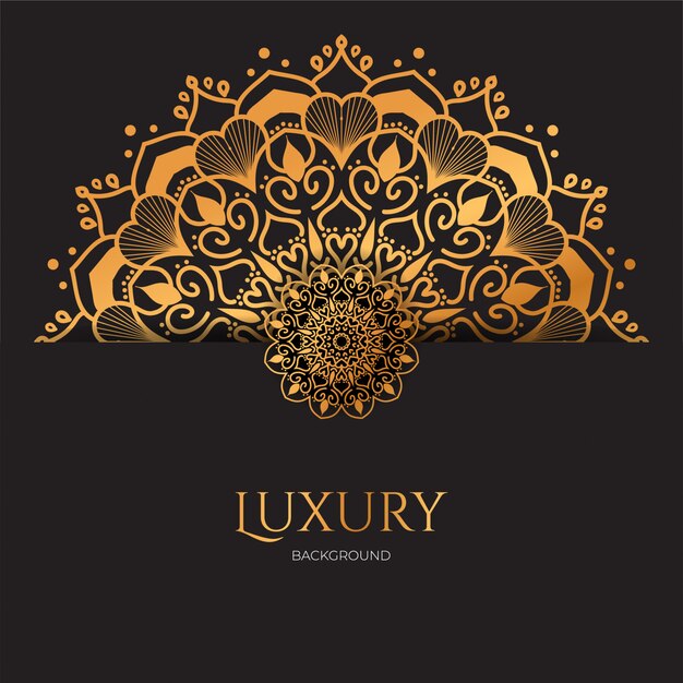 Luxury mandala background with golden pattern Arabic Islamic style  