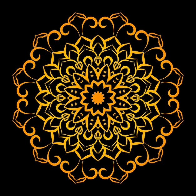 Luxury mandala background with golden pattern