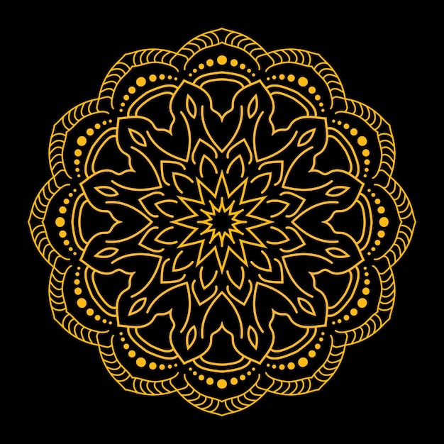 Luxury mandala background with golden pattern