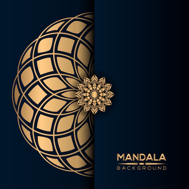 Luxury mandala background with golden style