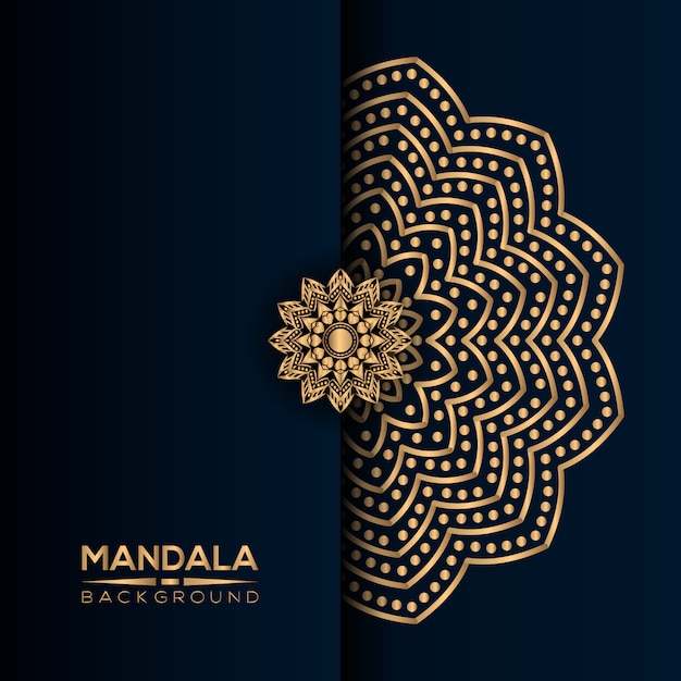 Luxury mandala background with golden style