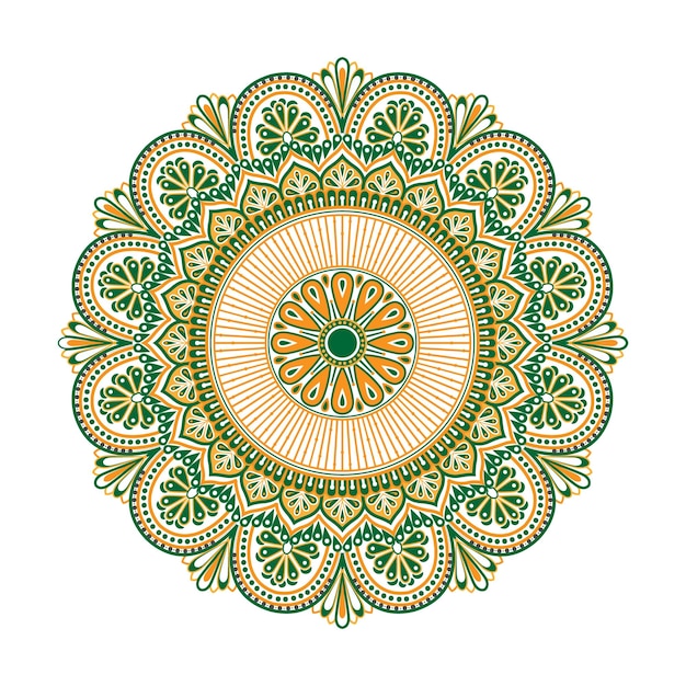 Mandala di lusso bellissimo sfondo a 4 colori vettore premium