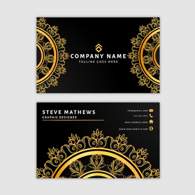 luxury mandala business card template