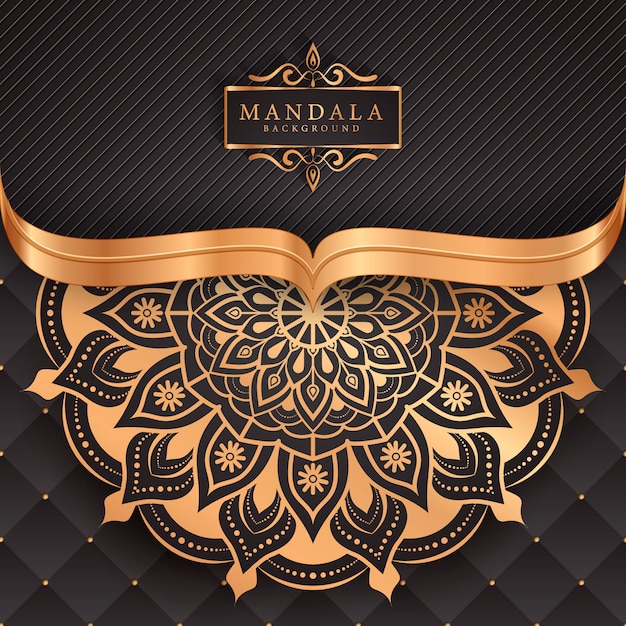 Mandala di lusso decorativo etnico elemento di sfondo