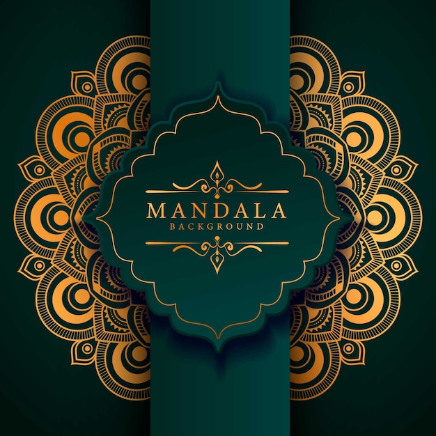 Mandala di lusso decorativo etnico elemento di sfondo