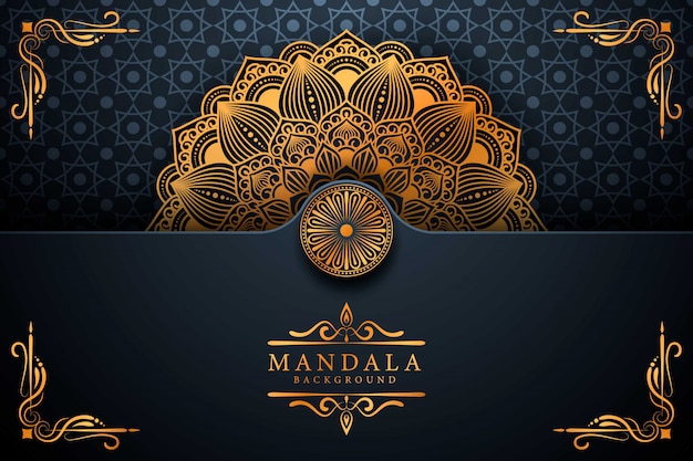 Mandala di lusso decorativo etnico elemento di sfondo