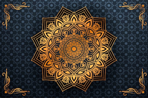 Mandala di lusso decorativo etnico elemento di sfondo